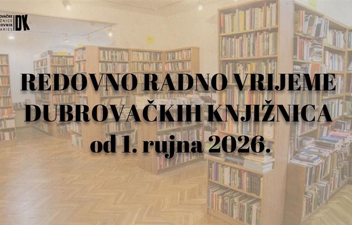 Redovno radno vrijeme za korisnike od 1. rujna 2026. godine