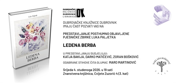 Predstavljanje posthumno objavljene pjesničke zbirke Luka Paljetka "Ledena berba"